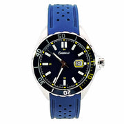 Carroll's Mens White Stainless Steel Divers Watch