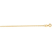 14K Yellow Gold 1.4mm Alternate Mariner Chain Necklace