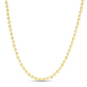 14K Yellow Gold 3mm Moon Chain Necklace