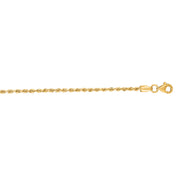 14K Yellow Gold 1.8mm Royal Rope Chain Anklet
