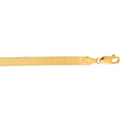 14K Yellow Gold 5mm Imperial Herringbone Chain Bracelet