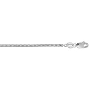 14K White Gold 1mm Foxtail Chain Necklace