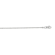 14K White Gold 1.1mm Sparkle Chain Necklace