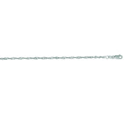14K White Gold 2.1mm Singapore Chain Necklace