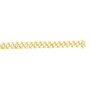 10K Yellow Gold 6.6mm Semi-Solid Classic Miami Cuban Necklace