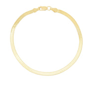 14K Yellow Gold 1.5mm Beveled Herringbone Chain Necklace