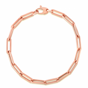14K Rose Gold 4.2mm Paperclip Chain Necklace