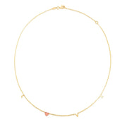 14K Two-Tone Gold LOVE Necklace