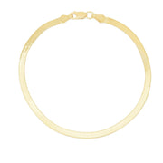 14K Yellow Gold 3mm Imperial Herringbone Chain Anklet