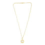 14K Two-Tone Gold Heart Medallion Necklace