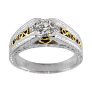 Tacori Platinum 18K Yellow Gold Diamond Engagement Ring