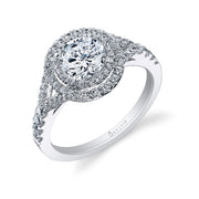 Sylvie Glamorous Double-Halo Diamond Engagement Ring Setting