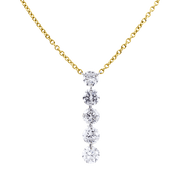 Dancing Diamond 18K Gold Necklace