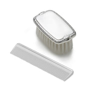 Empire Silver Pewter Boys Polished Brush & Comb Set
