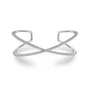 Sterling Silver Crisscross Cuff Bracelet