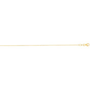 18K Yellow Gold 1.0mm Extendable Cable Chain Necklace