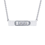 Sterling Silver 0.33 Carat Sleek Bar Necklace