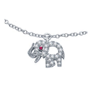 Sterling Silver Whimsical Elephant Necklace
