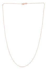 14K Rose Gold 1.1mm Extendable Chain Necklace