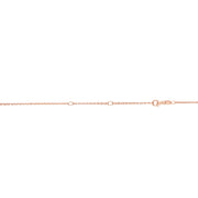 14K Rose Gold 1.2mm Double Extendable Cable Chain Necklace