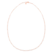 14K Rose Gold Lungo Paperclip Chain Necklace