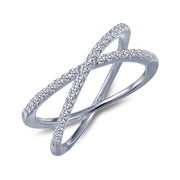 Sterling Silver Simple Crisscross Ring