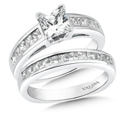 14K White Gold Diamond Channel-Set Engagement Ring