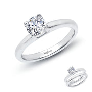 Sterling Silver 1.03 Carat Solitaire Engagement Ring