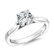 14K White Gold Cathedral-Style Solitaire Engagement Ring