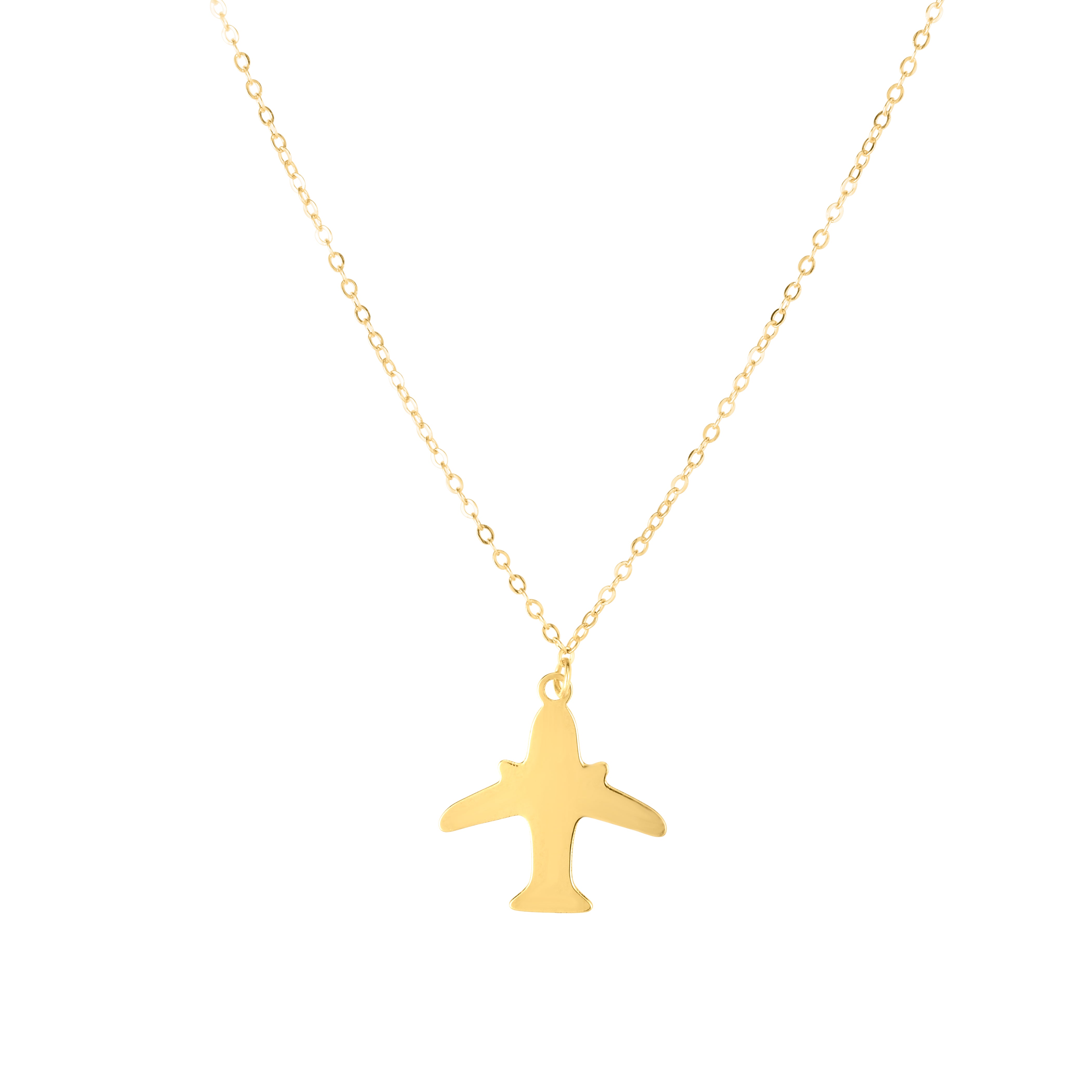 14K Yellow Gold Airplane Necklace – Carroll's