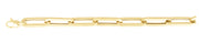 14K Yellow Gold 9.6mm Paperclip Chain Necklace