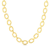 14K Yellow Gold Twisted Link Chain Necklace