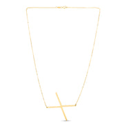 14K Yellow Gold Large Initial X Necklace