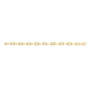 14K Yellow Gold 6mm French Cable Fancy Link Chain Necklace