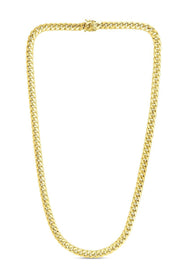 10K Yellow Gold 6.1mm Semi-Solid Classic Miami Cuban Necklace