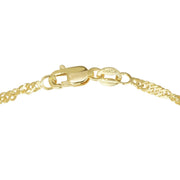 10K Yellow Gold 1.8mm Singapore Chain Necklace