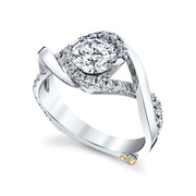 14K White Gold & Diamond Scintillate Engagement Ring