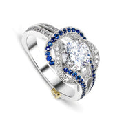 14K White Gold Entangle Engagement Ring