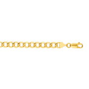 10K Yellow Gold 6.2mm Lite Comfort Curb Chain Bracelet