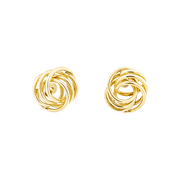 14K Yellow Gold Love Knot Earrings