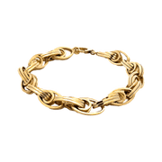14K Yellow Gold Fancy Triple Link Bracelet
