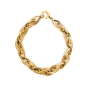 14K Yellow Gold Fancy Triple Link Bracelet