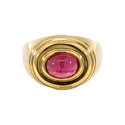 18K Yellow Gold Pink Tourmaline Ring