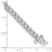 14K White Gold Lab Grown Diamond Illusion Setting Bracelet