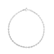 Sterling Silver Puffed Mariner Anklet