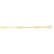 14K Yellow Gold Infinity Anklet