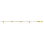14K Yellow Gold CZ by the Yard Necklace
