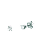 14K White Gold .25 Carat I-J/I1 Round Diamond Stud Earrings