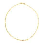14K Yellow Gold 1.7mm Mariner Chain Anklet
