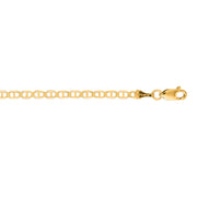14K Yellow Gold 3.2mm Mariner Chain Anklet